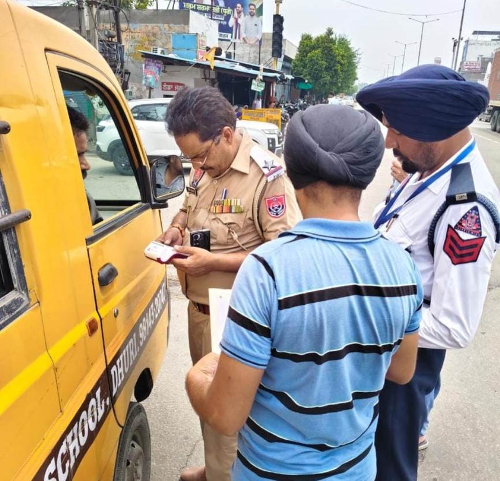 Checking of school buses under Safe School Vehicle Policy 2 challans for violation of rules